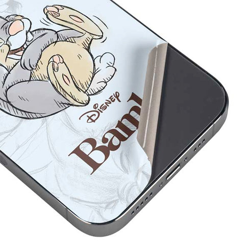 Disney Bambi Thumper Sketched portrait iPhone 14 Pro Skin